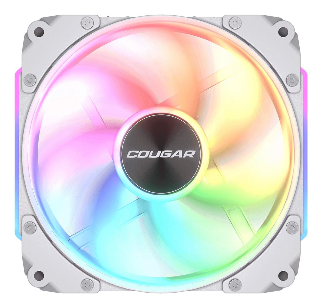 COUGAR Apolar 120 ARGB kabinetventilator med omvendte blade, hvid