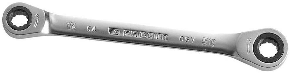 FACOM 64 1/4 x 5/16 dobbelt ringnøgle med skralde
