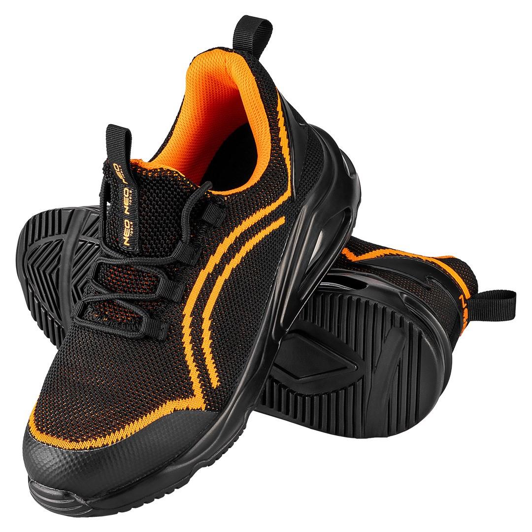 NEO TOOLS Neo Air arbejdssko S1 SR med stålkappe, orange, str. 47
