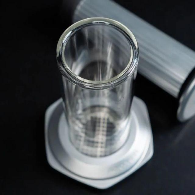 AeroPress Premium manuel kaffebrygger i glas og stål 250 ml