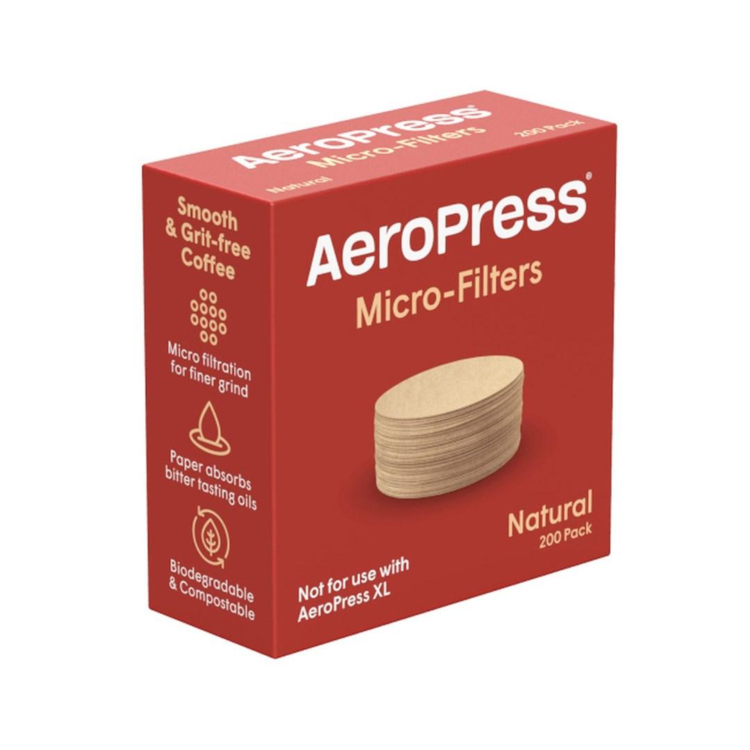 Aeropress-kaffefiltre, papir, naturfarvede, 200 stk.