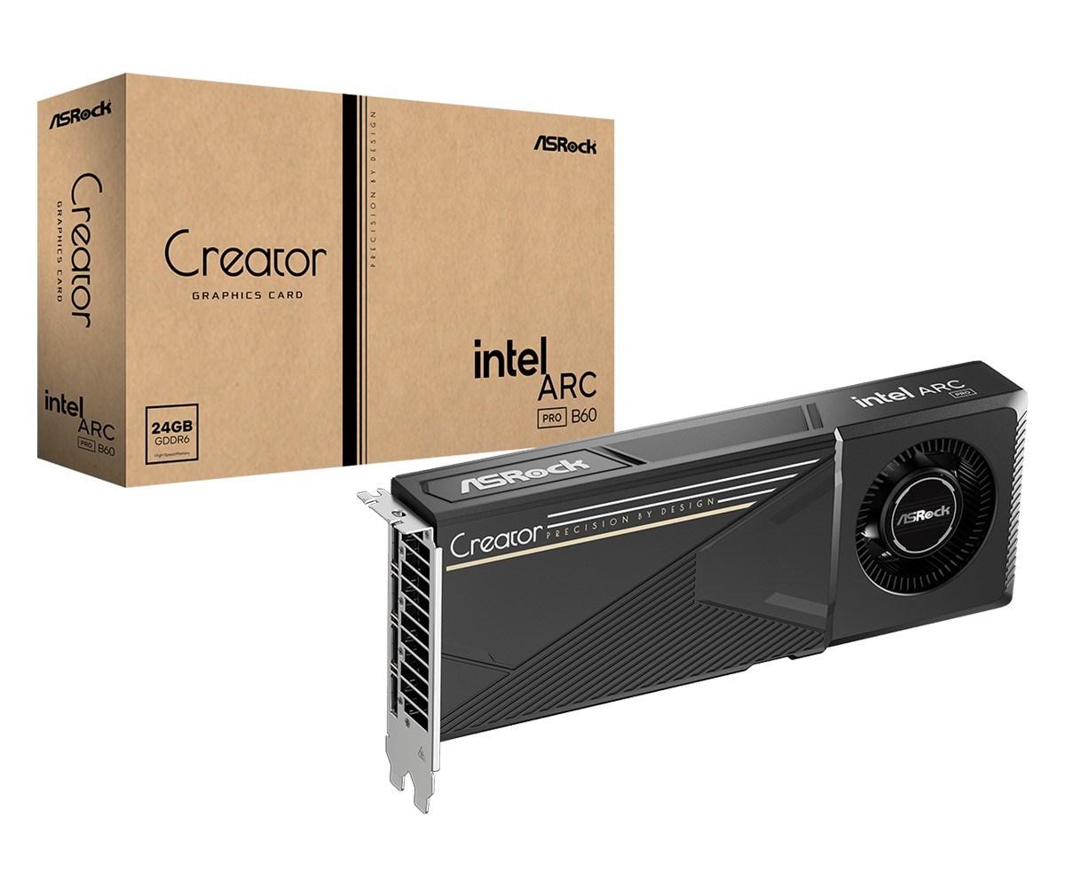 Asrock Arc Pro B60 Creator 24GB GDDR6 192-bit grafikus kártya