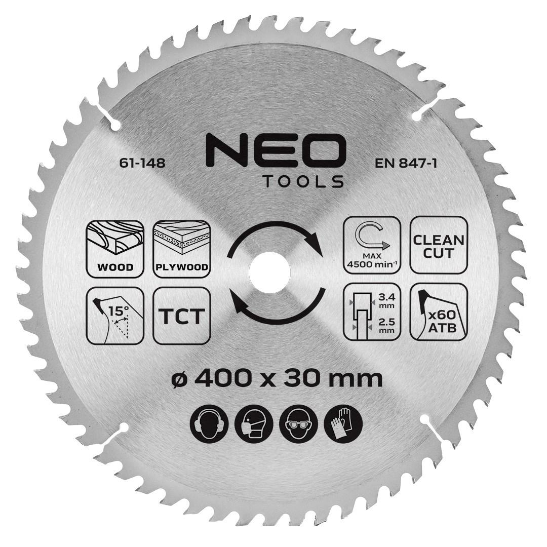 NEO TOOLS savklinge TCT 400 x 30 mm 60 tænder