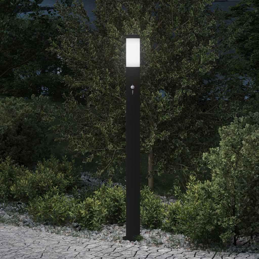 vidaXL pullertlampe med sensor 110 cm rustfrit stål IP44