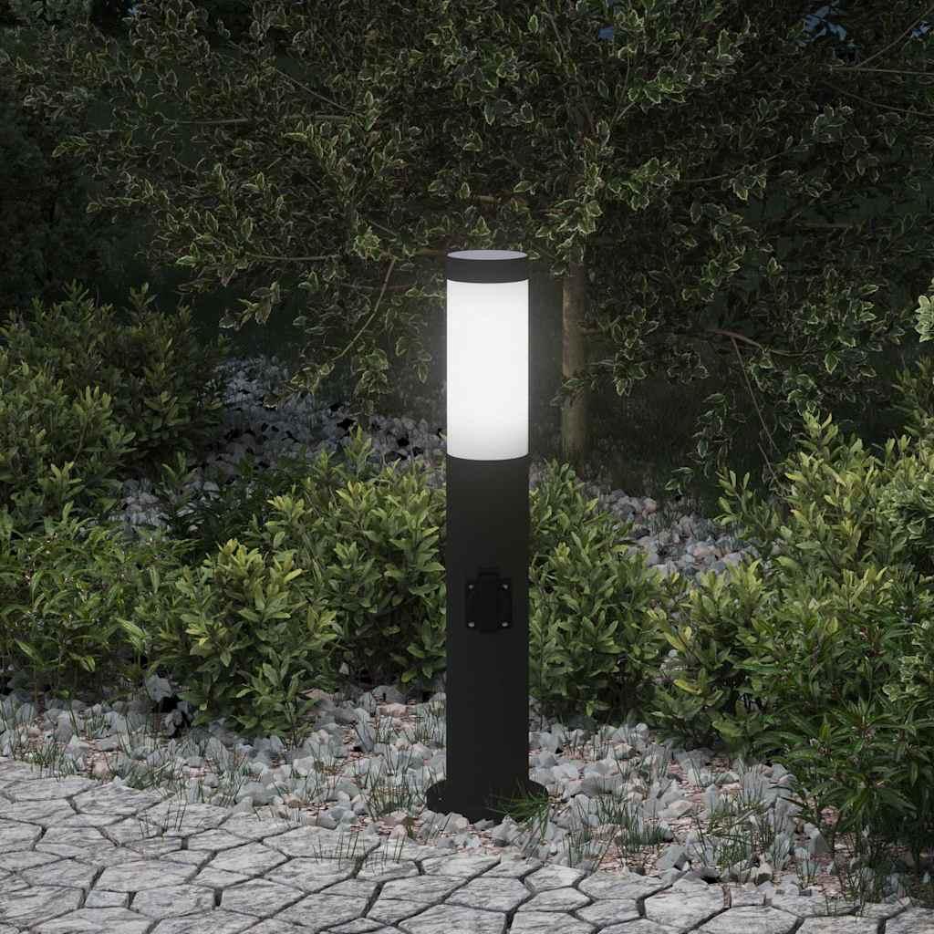 vidaXL pullertlampe med stikkontakt 50 cm rustfrit stål IP44