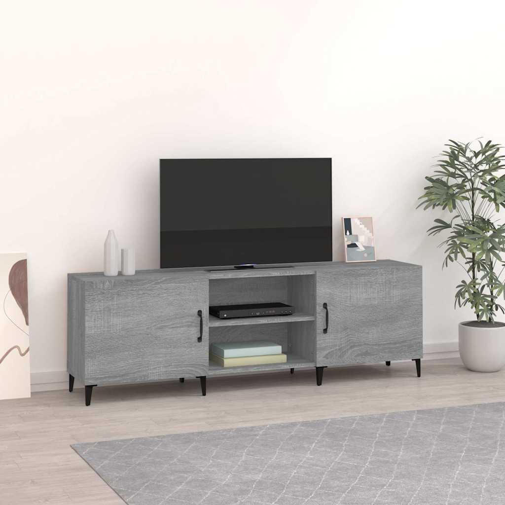 TV-bord 150 x 30 x 50 cm i konstrueret træ - grå sonoma-eg