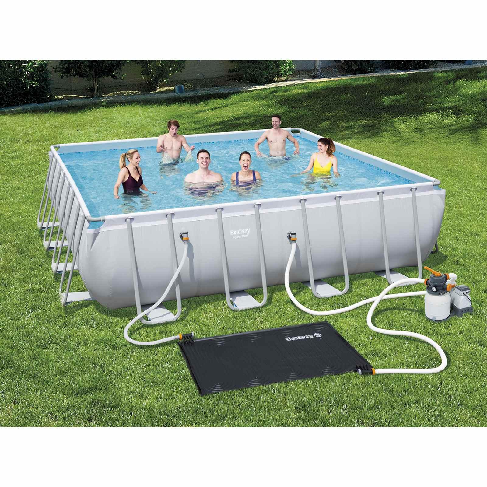 Bestway Solar Pool Opvarmningsmåtte Sort 110 x 171 cm PVC