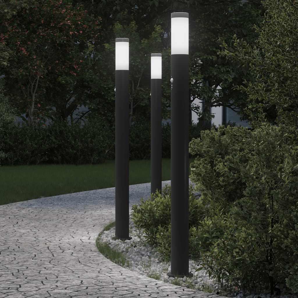 vidaXL pullertlamper med sensor 3 stk. 110 cm rustfrit stål IP44