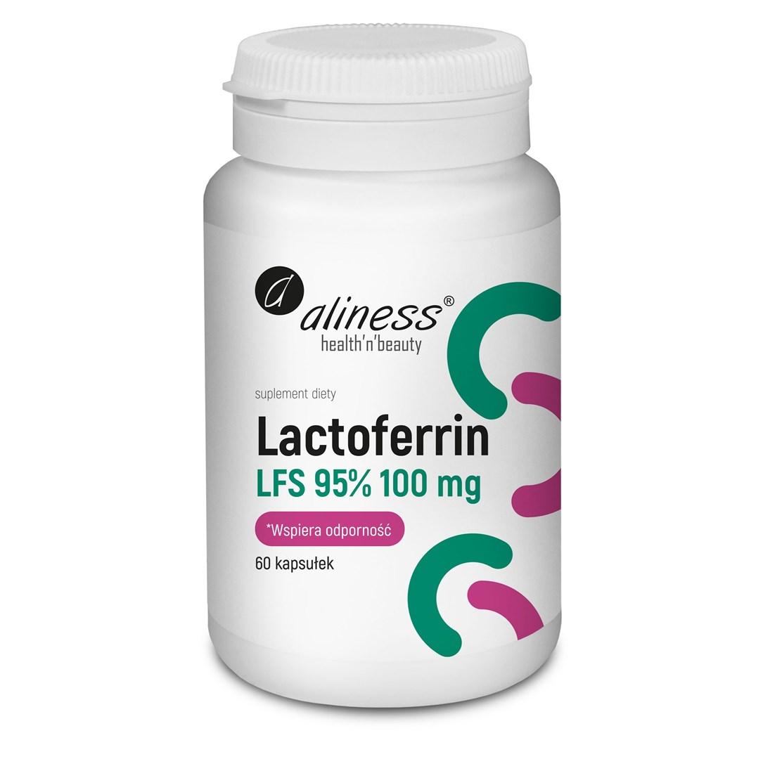 Aliness Lactoferrin LFS 95% 100 mg kosttilskud - 60 kapsler