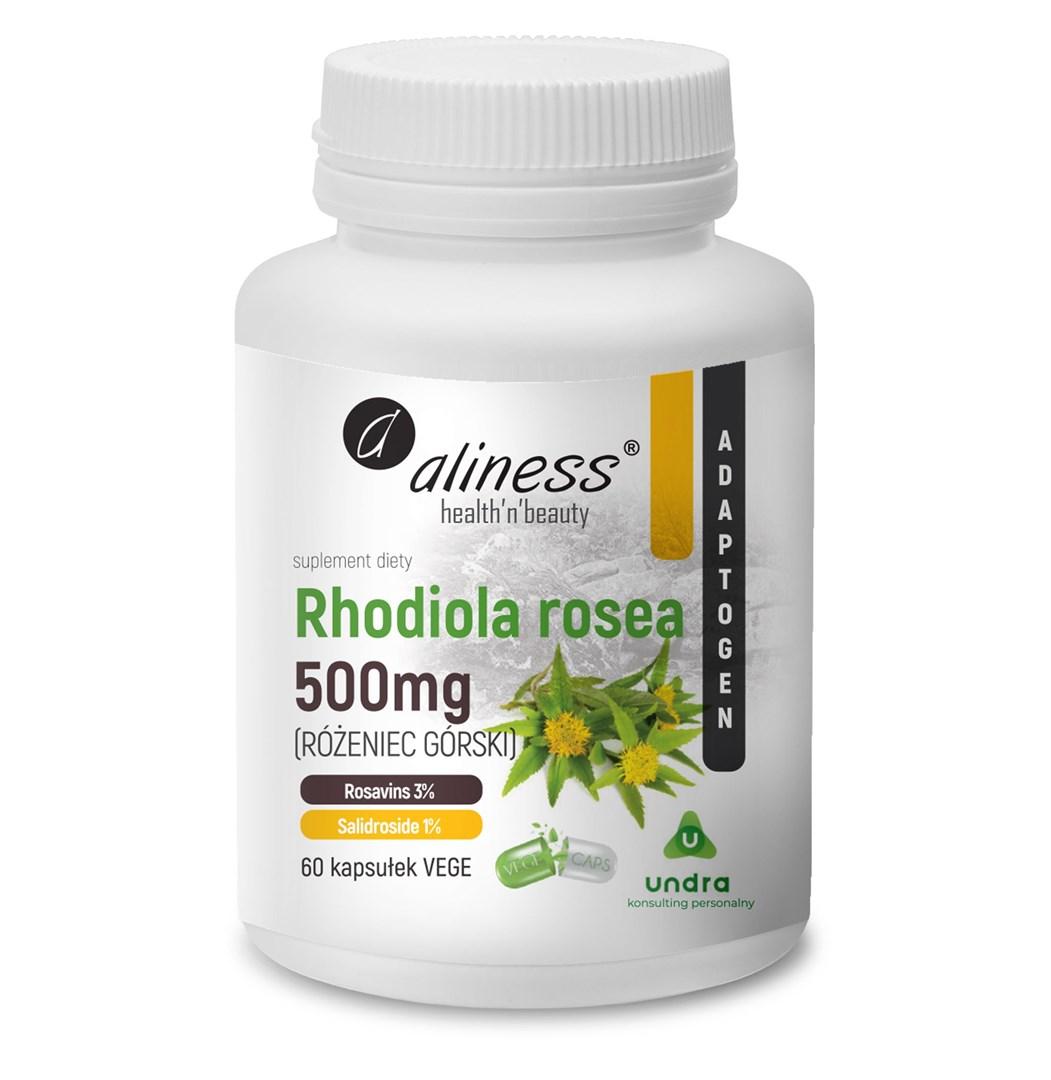 Aliness Rhodiola rosea (rosenrod) 500 mg x 60 vegetabilske kapsler