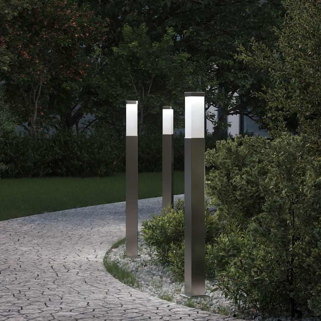 Pullertlamper 3 stk. 80 cm i rustfrit stål IP44