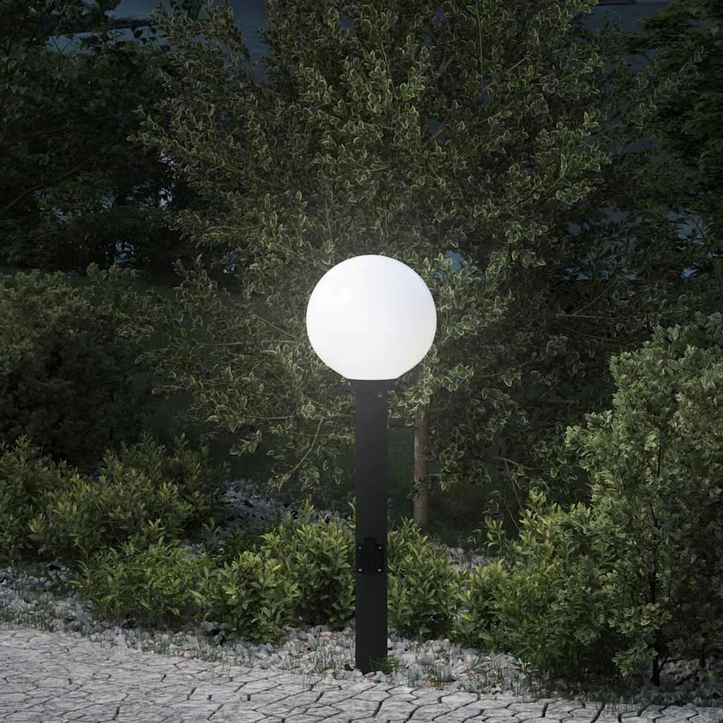 vidaXL pullertlampe med stikkontakt 80 cm sort IP44