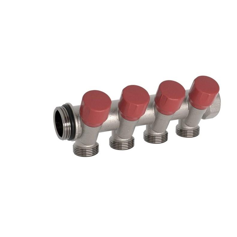4-vejs vandventil 1" x 1/2" til vandingssystem