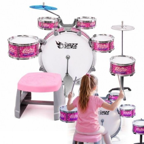 K-DRUMS 3 børnetrommesæt i pink