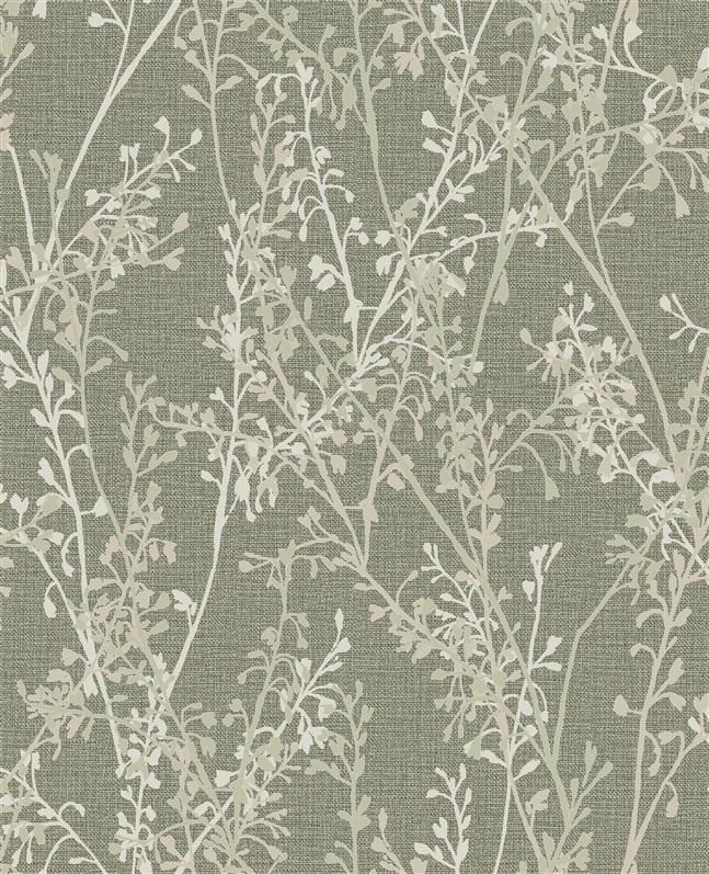 Tapet 128039 Breeze Sprig Grøn med botanisk mønster