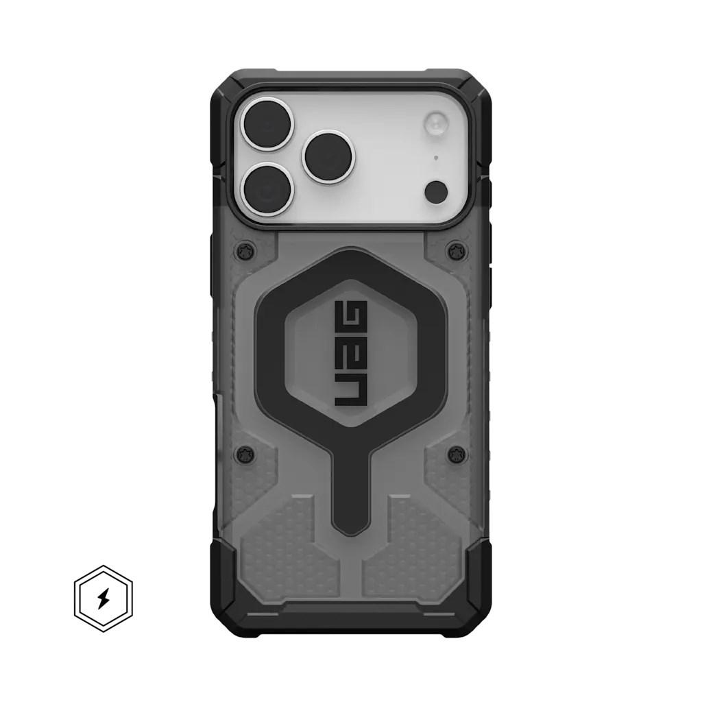 Urban Armor Gear Pathfinder Clear Magsafe Cover til iPhone 17 Pro Max - Grå/Sort