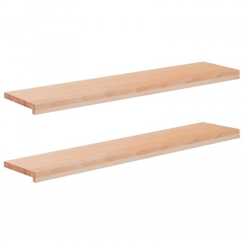 Trappetrin 2 stk. 110 x 30 x 2 cm naturfarvet solid bøg