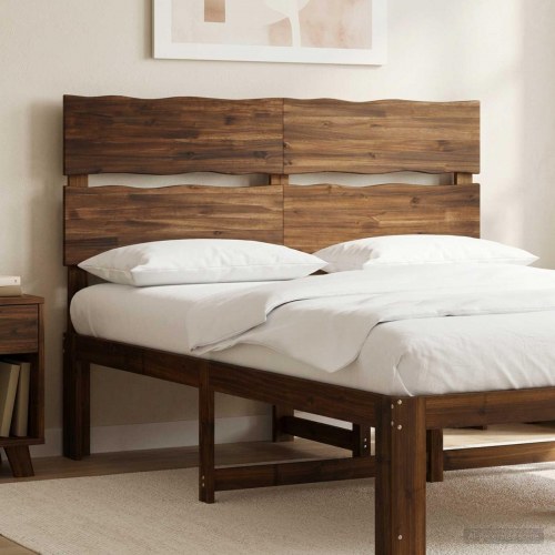 Sengegavl med naturkant ROSTOCK mørk brun 120 cm