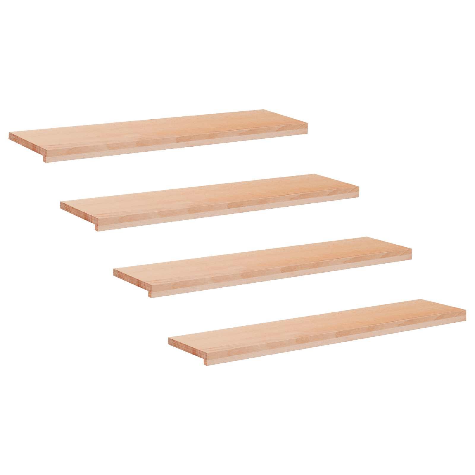 Trappetrin 4 stk. 120 x 25 x 2 cm naturfarvet solid bøg