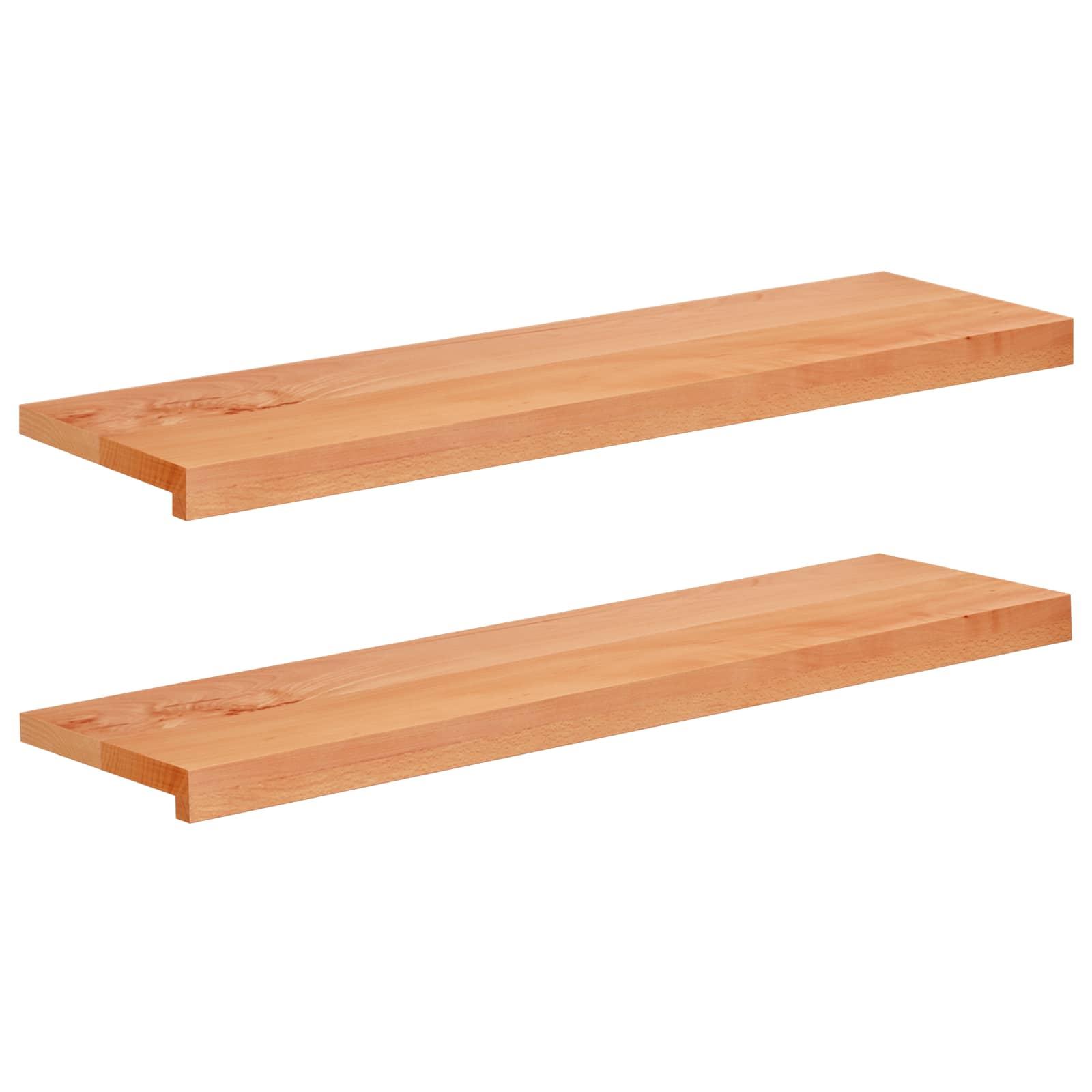 Vindueskarme 2 stk. lakeret 90 x 25 x 2 cm i massiv bøg