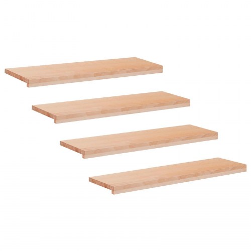 Trappetrin 4 stk. 90 x 30 x 2 cm naturfarvet massiv bøg
