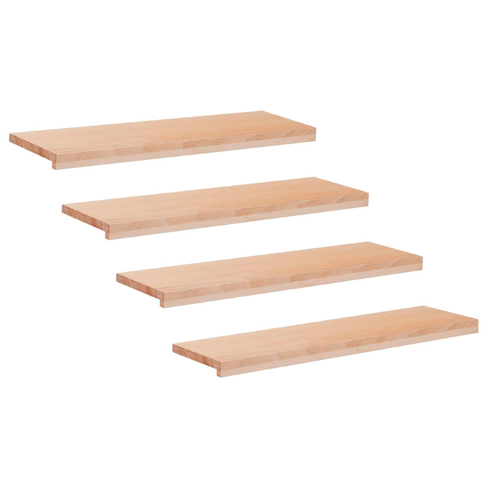 Trappetrin 4 stk. 90 x 30 x 2 cm naturfarvet massiv bøg
