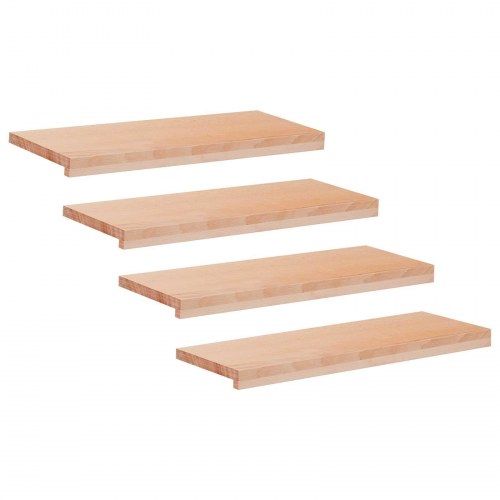 Trappetrin 4 stk. 80 x 25 x 2 cm naturfarvet massiv bøg