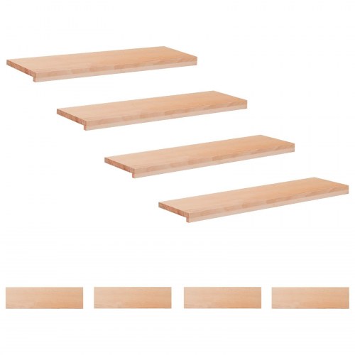 Trappetrin 8 stk. 100 x 25 x 2 cm naturfarvet massiv bøg