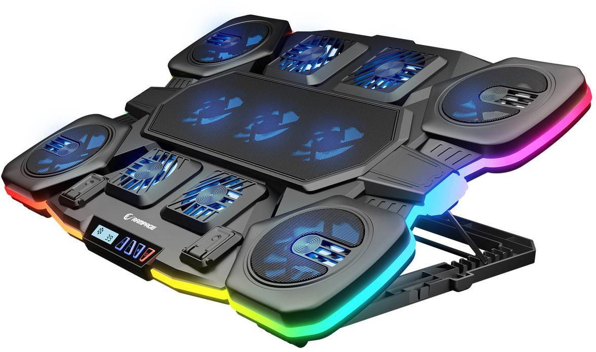 Rampage GLACIERS50 laptopkøler til 14-17" gaming-laptop - sort