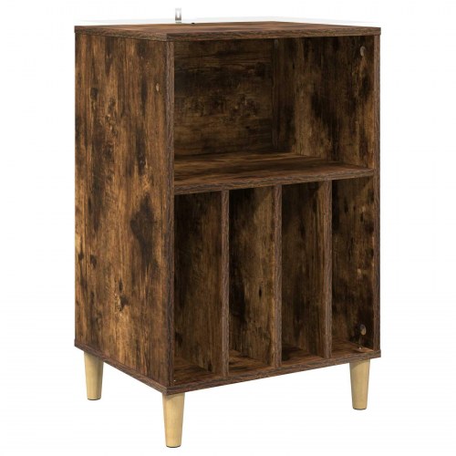 Pladespillerstativ røget eg - 47 x 39,5 x 74,5 cm
