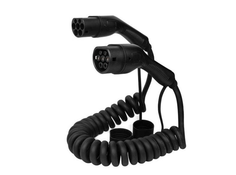 DEFENZO Spiro AC11 7 m type 2 ladekabel - spiral, sort