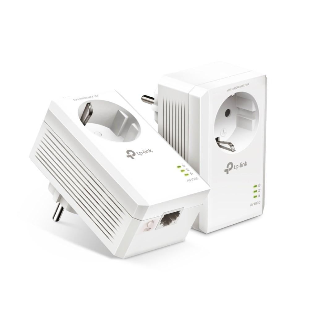 TP-Link AV1000 Gigabit powerline startpakke med gennemgangsstik