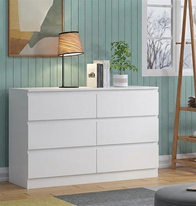 Skænk Maja 120 S6 hvid 120 × 40 × 80 cm