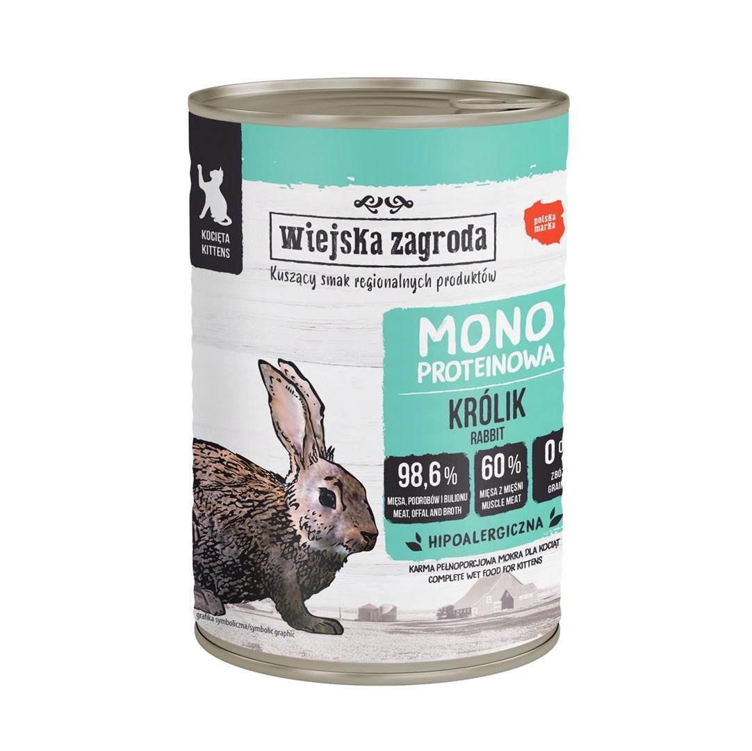 Wiejska Zagroda Monoprotein killingevådfoder med kanin 400 g