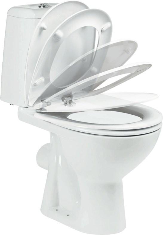 Alpha gulvstående toilet med cisterne 35,5 x 62 x 76 cm