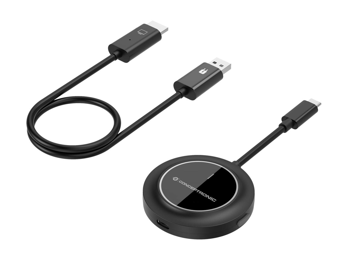 Conceptronic ATHERIC01B trådløst USB-C til HDMI displaykit 1080p