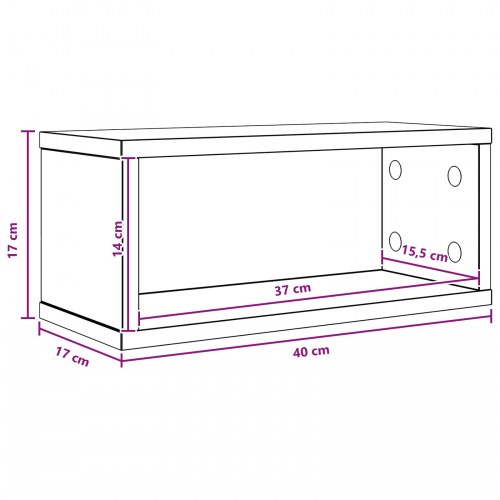 CD-opbevaringsrække - hvid 40 x 17 x 17 cm