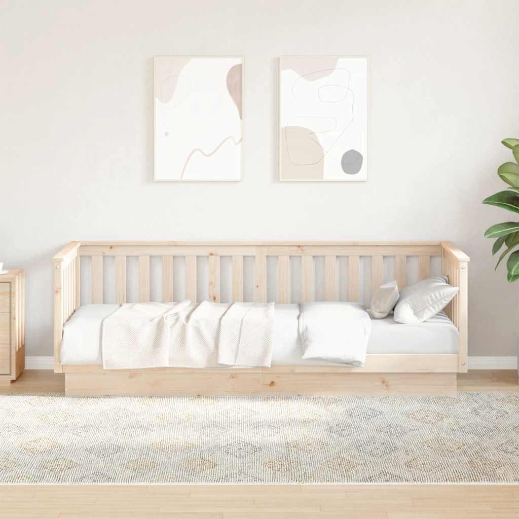 vidaXL dagseng uden madras 90x200 cm massivt træ fyrretræ