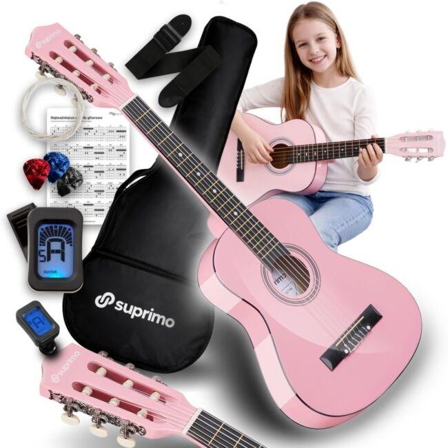 Suprimo klassisk guitar 1/4 sæt pink