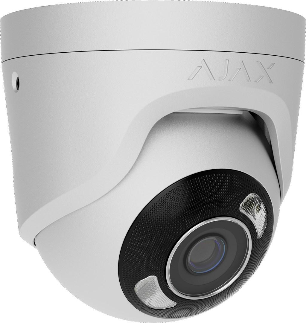 Ajax TurretCam overvågningskamera 5 Mp 4 mm metal kuppel - hvid