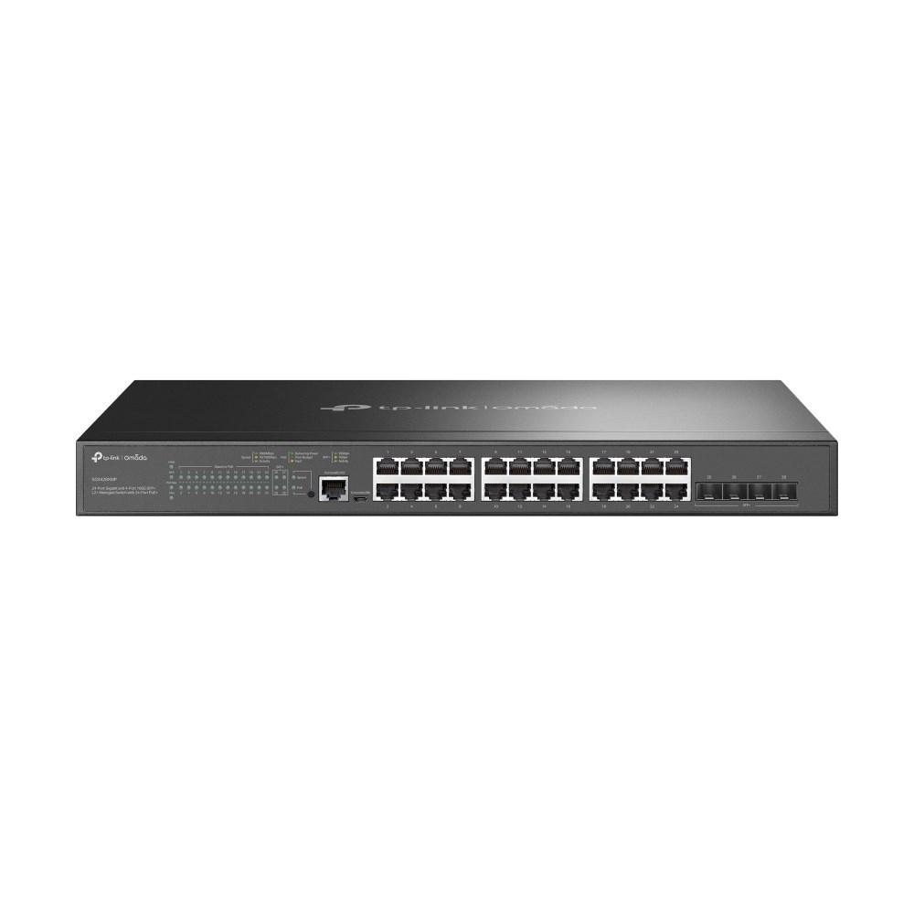 TP-Link Omada 24-port Gigabit L2+ administreret switch med 24-port PoE+ og 4 x 10GE SFP+