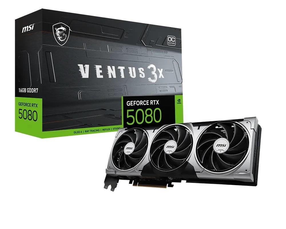 MSI RTX5080 Ventus 3X OC BLACK 16GB GDDR7 V531-664R retail