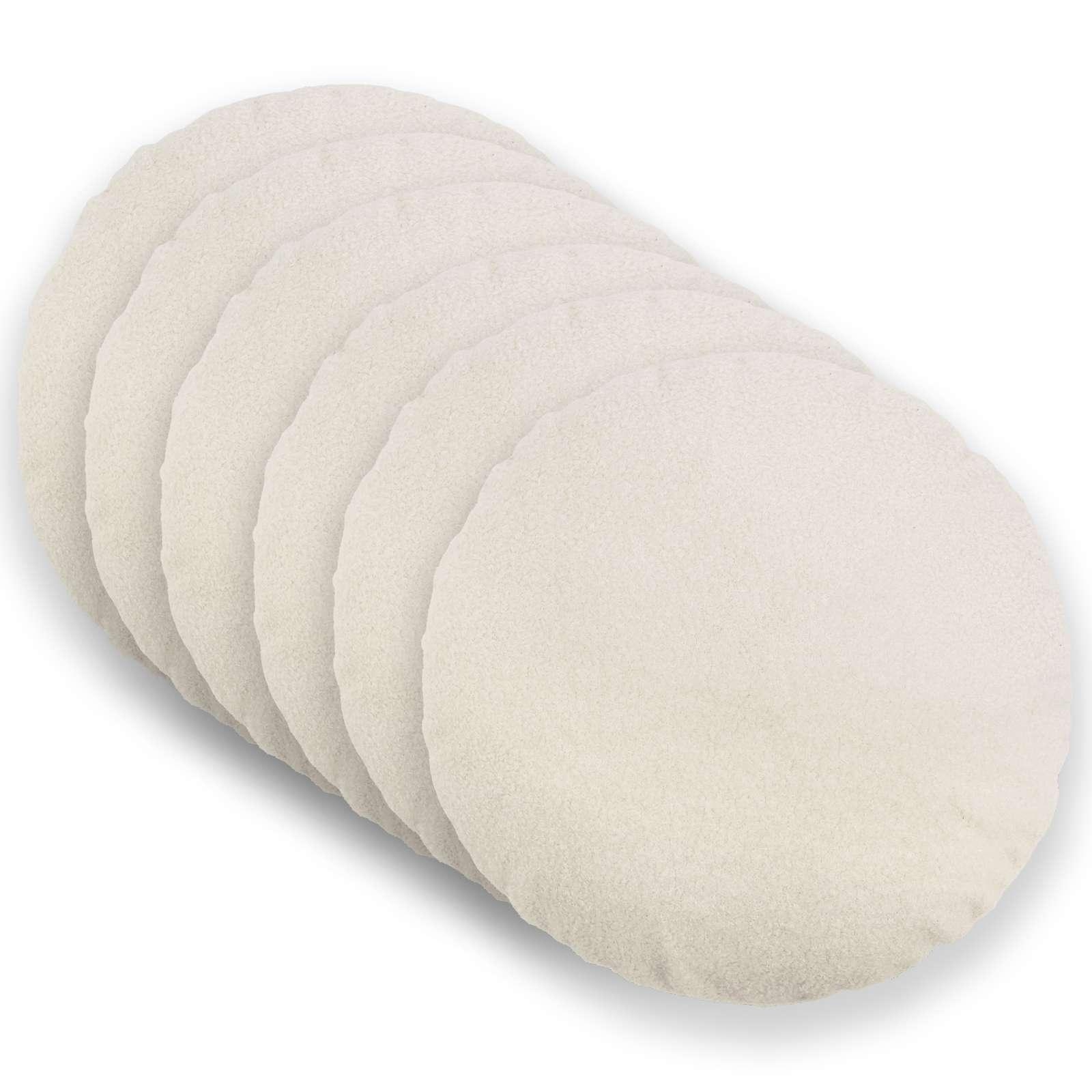 vidaXL Pudebetræk 6 pcs HEERLEN Cremefarvet Ø 30 cm Bouclé