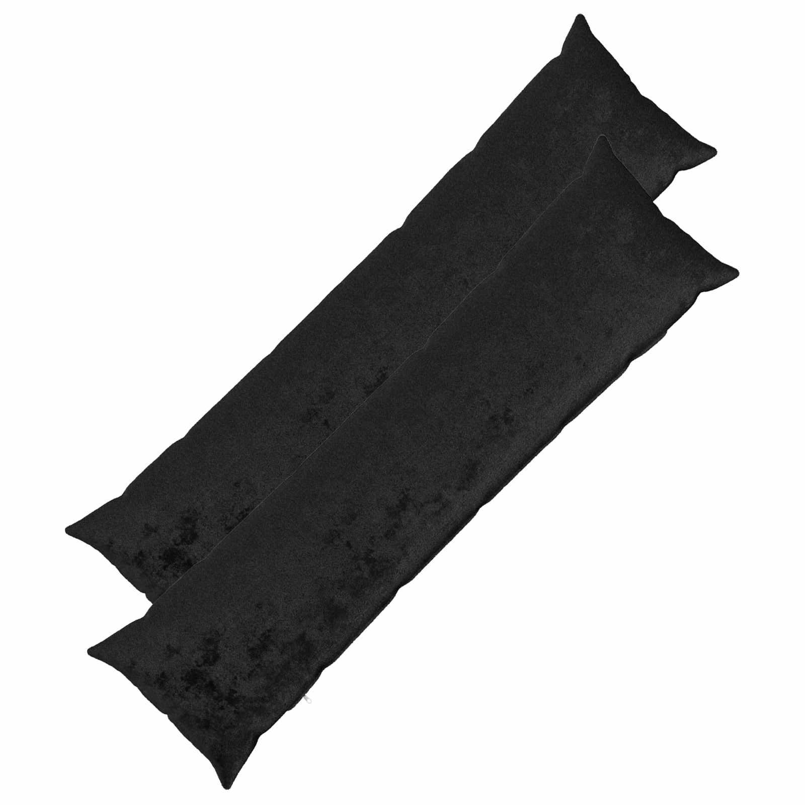 vidaXL Pudebetræk 2 pcs HEERLEN Sort 40 x 145 cm Flannel