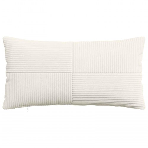 Pudebetræk 6 stk ALMELO cremefarvet 40 x 80 cm i cordfløjl
