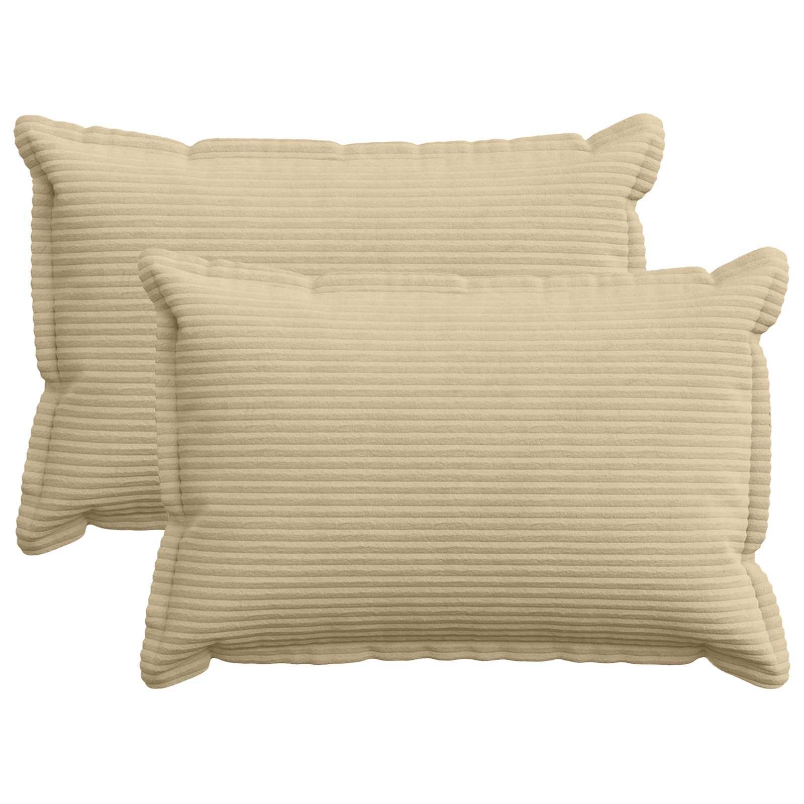 vidaXL Pudebetræk 2 stk. HOUTEN Lys Grøn Grå 50 x 80 cm cordfløjl