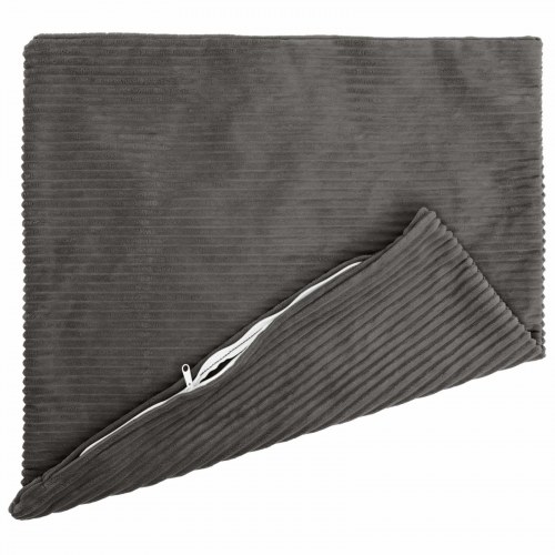 Pudebetræk HEERLEN 2 stk mørkegrå 70 x 70 cm i cordfløjl