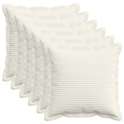 Pudebetræk 6 stk. HOUTEN creme 40 x 40 cm i cordfløjl