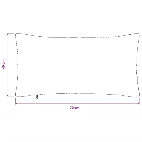 Pudebetræk 6 stk ALMELO cremefarvet 40 x 70 cm i cordfløjl
