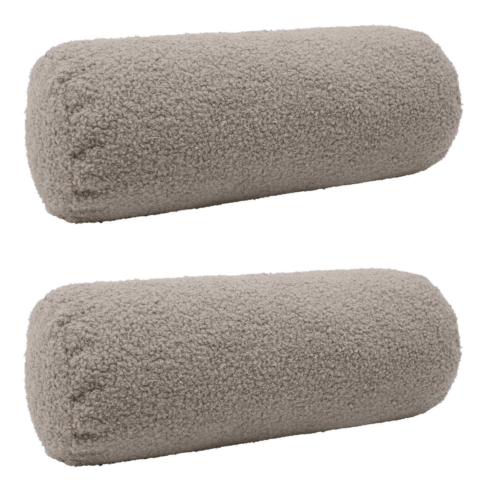 vidaXL Pudebetræk 2 pcs HEERLEN Lysegrå Ø 15 x 40 cm Bouclé